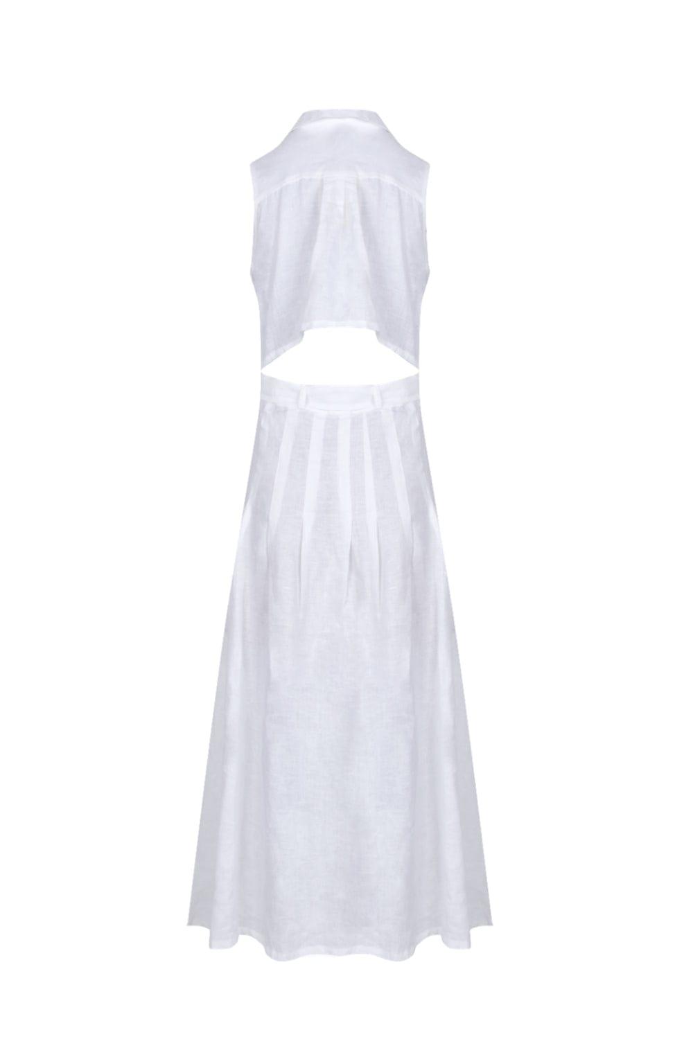 Madre Reina - Vestido Longo em Linho Romana Branco