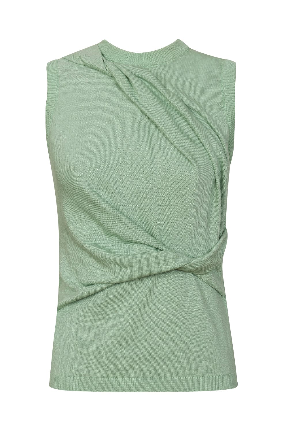 Coven - Blusa sem Manga Tricot Torcido Verde