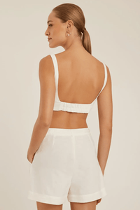 Lenny Niemeyer - Short Pregas Alfaiataria Viscolinho Off White