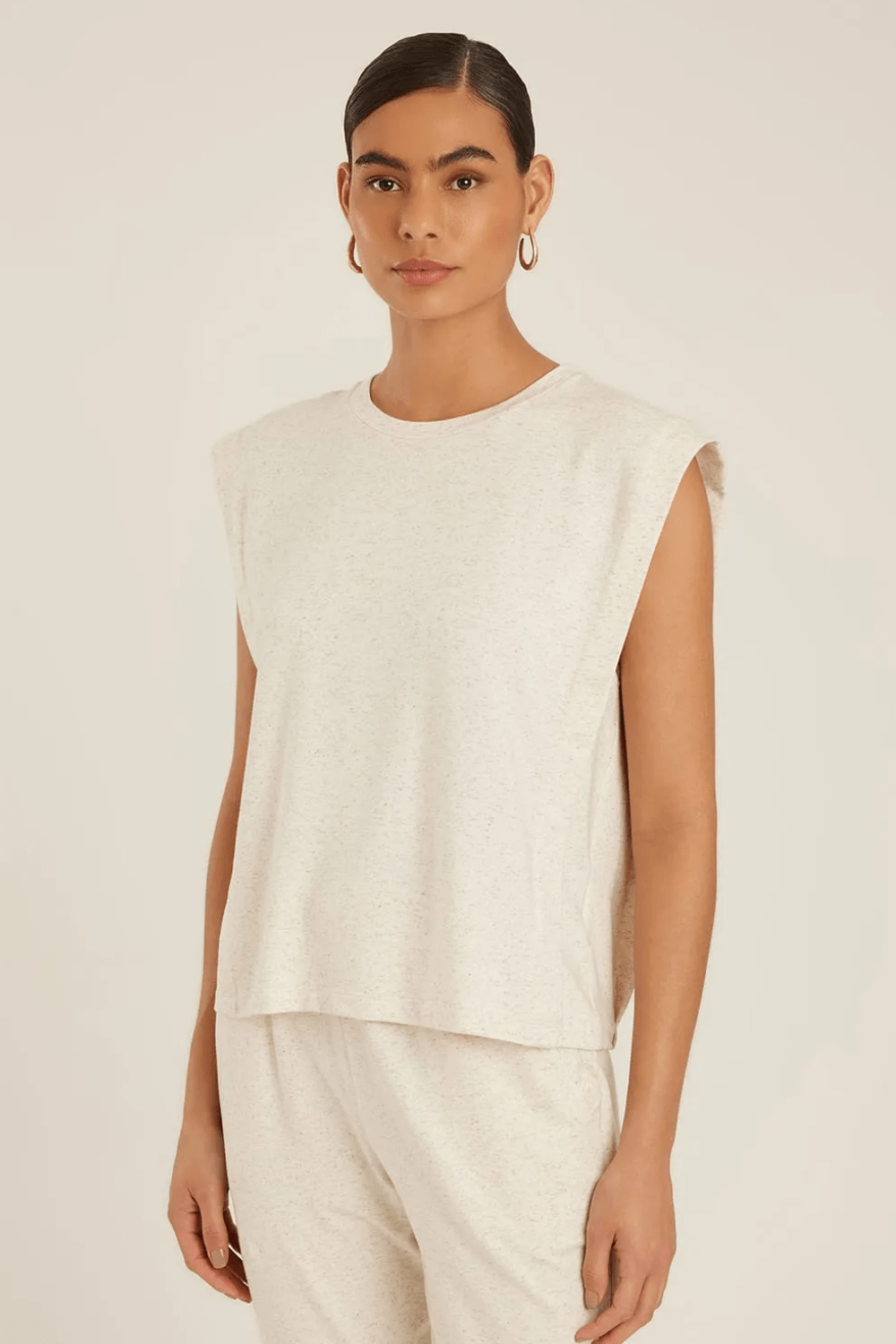 Lenny Niemeyer - Blusa sem Manga Molentinho Viscolinho Natural