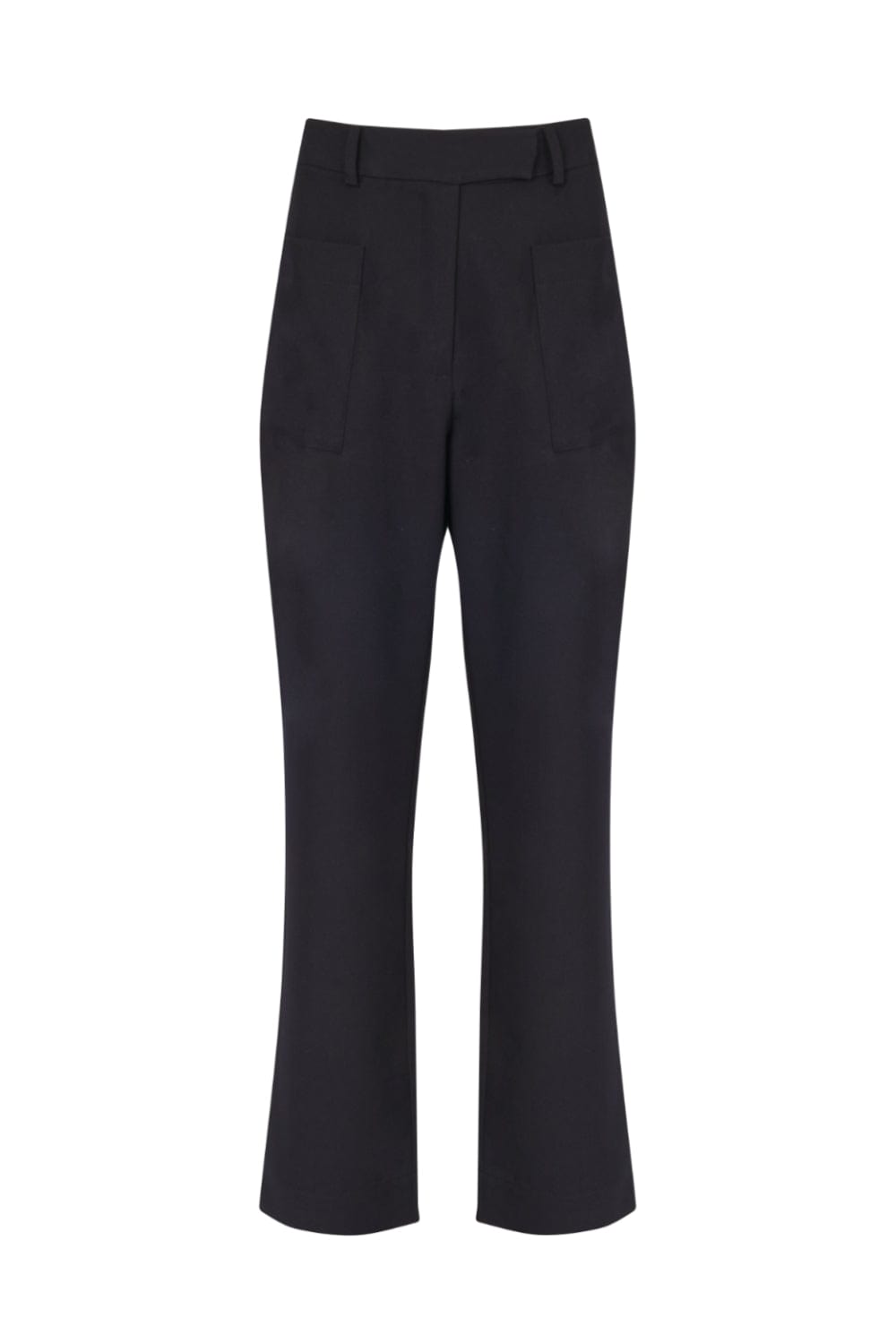 Viviane Furrier - Calça com Barra Dobrada Azul Marinho