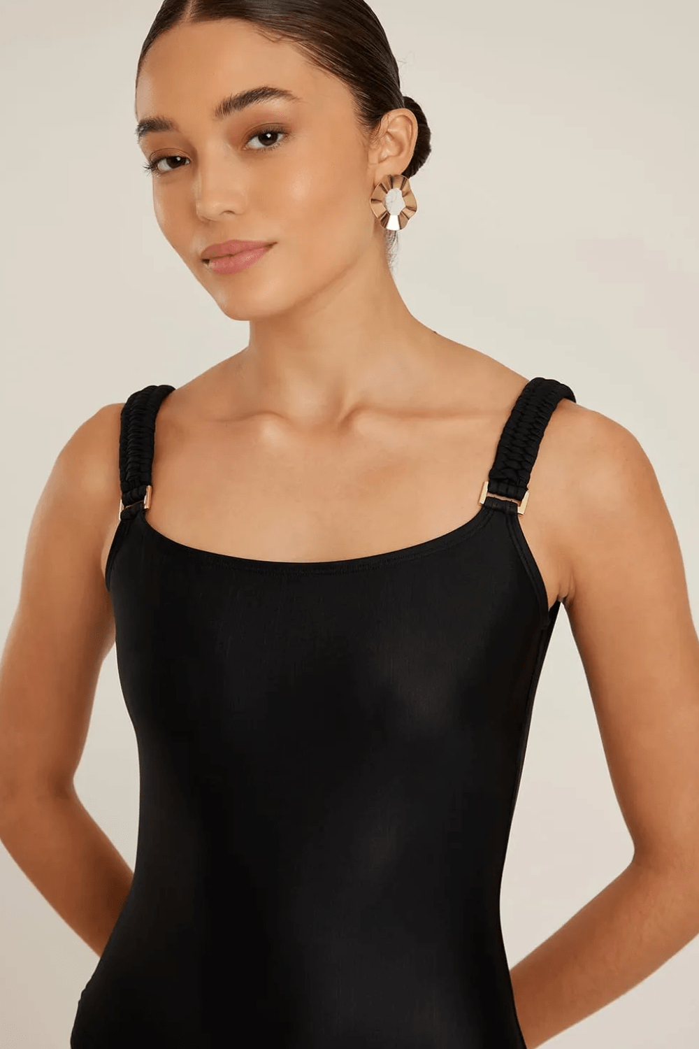 Lenny Niemeyer - Maiô Básico Macramê Preto