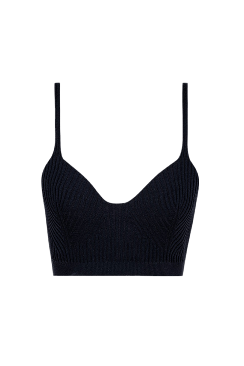 Coven - Blusa Cropped Tricot Canelado Peplum Preto
