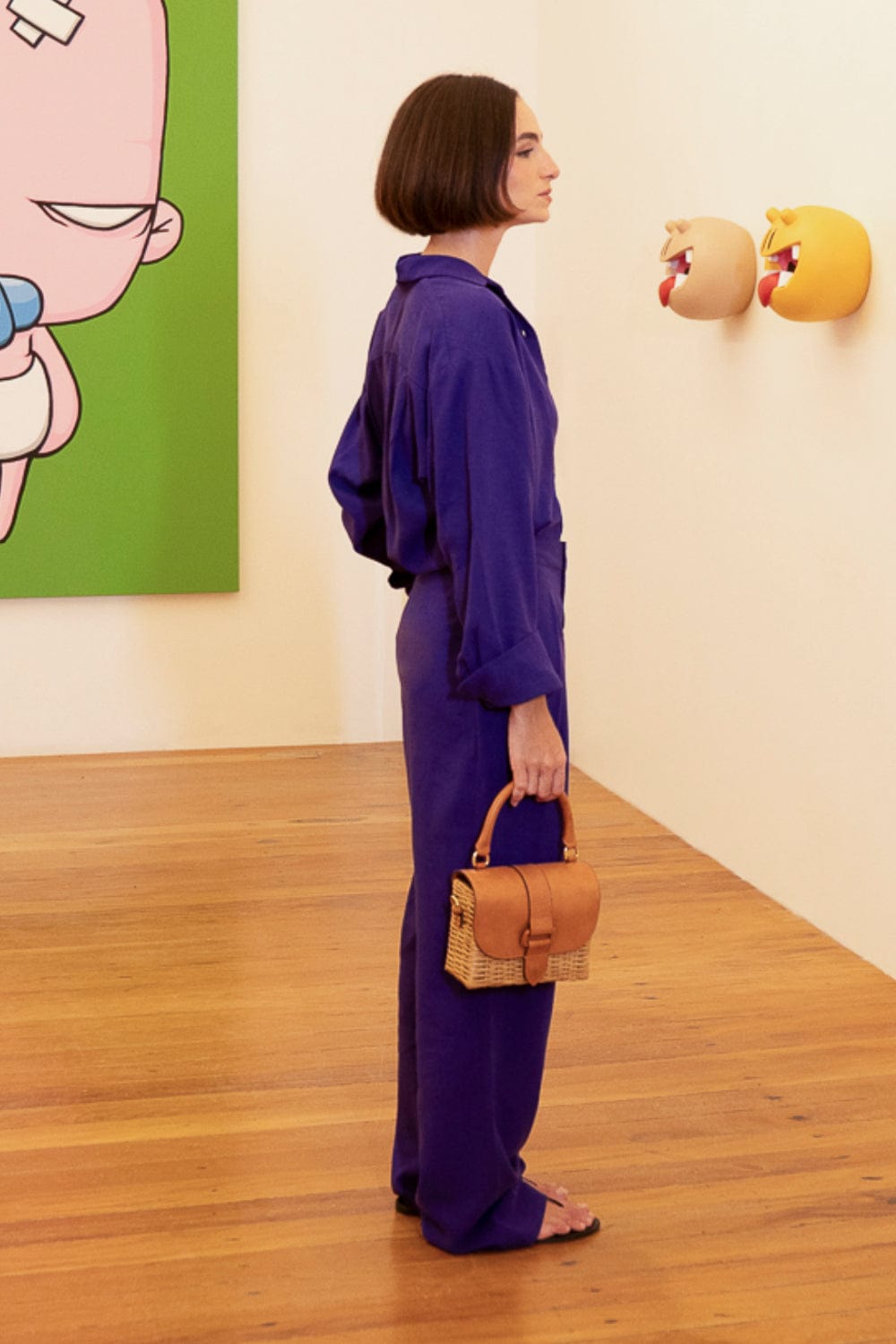 Lenny Niemeyer - Camisa Manga Longa Viscolinho Confort Jabuticaba Roxo