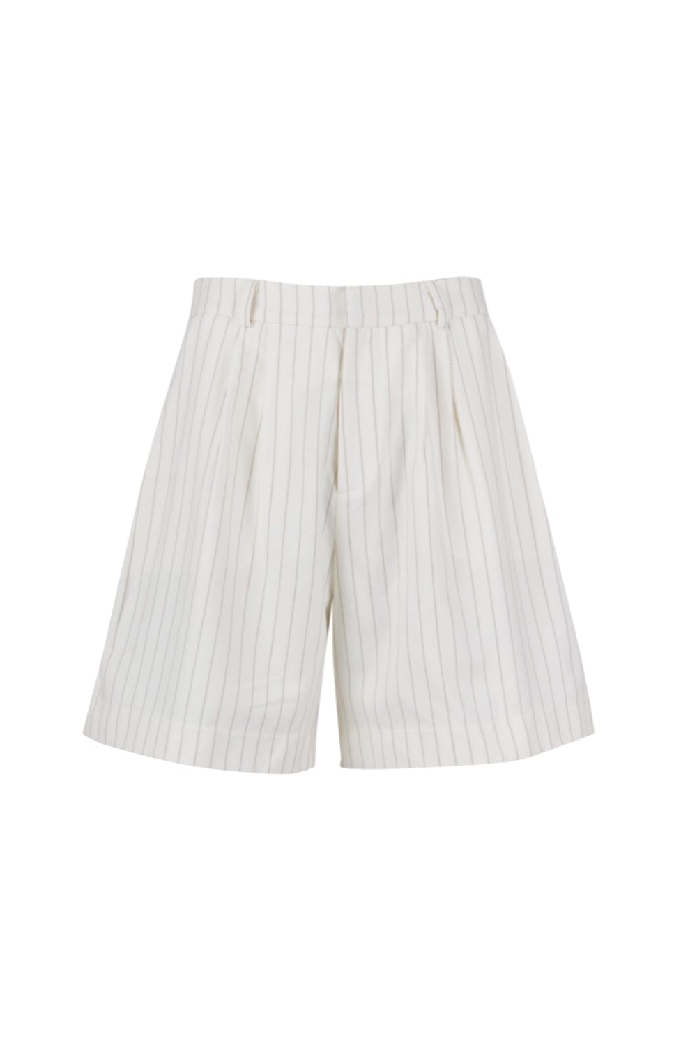 Viviane Furrier - Bermuda Alfaiataria com Pregas Risca de Giz Fendi