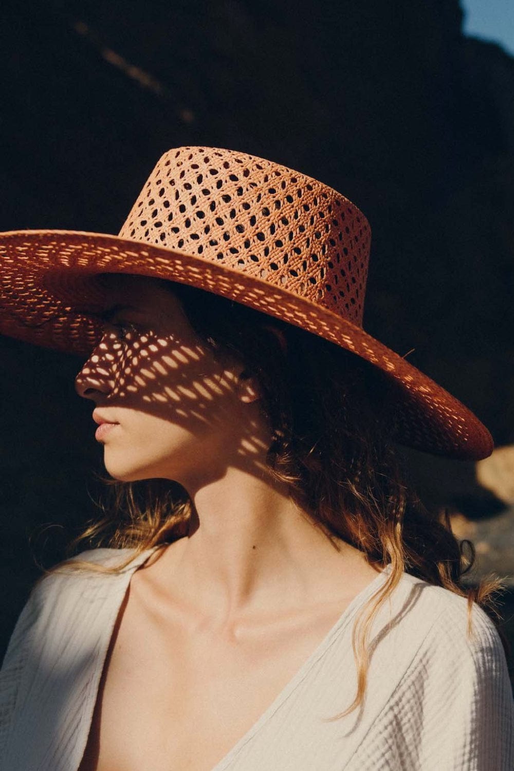 Van Palma - Chapéu de Palha Natural Opale JR 1 Laranja