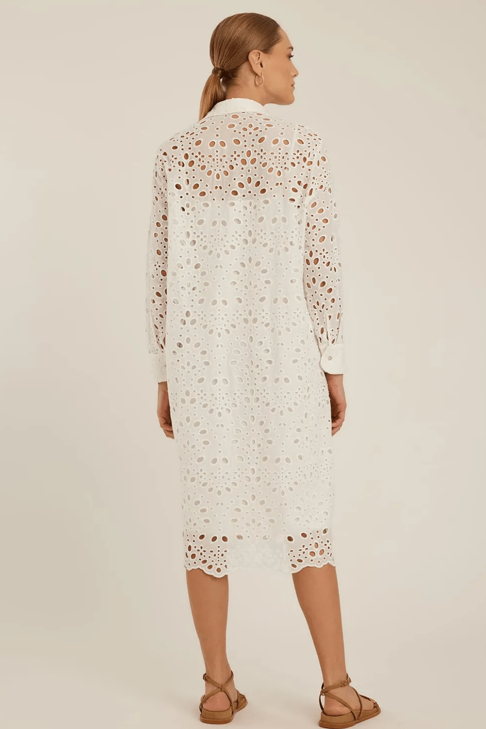 Lenny  Niemeyer - Vestido Chemisier Midi Laise Off White