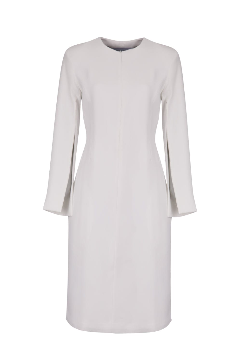 Glória Coelho - Vestido Midi Alfaiataria Mangas Fendidas Off White