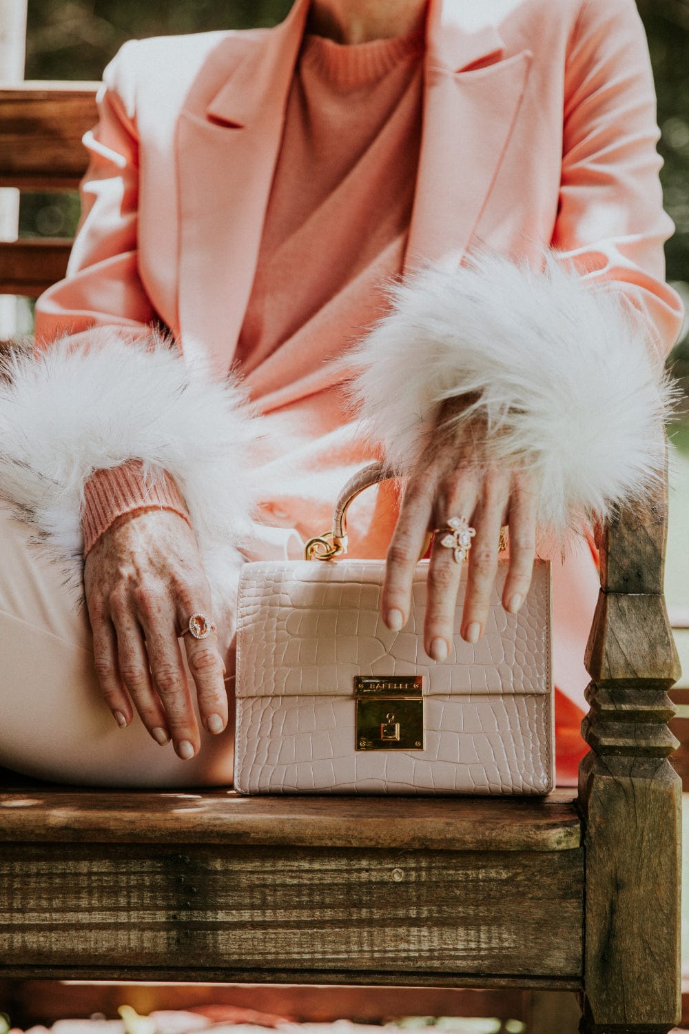 Bolsa Kate de Couro 3 alças Rosa