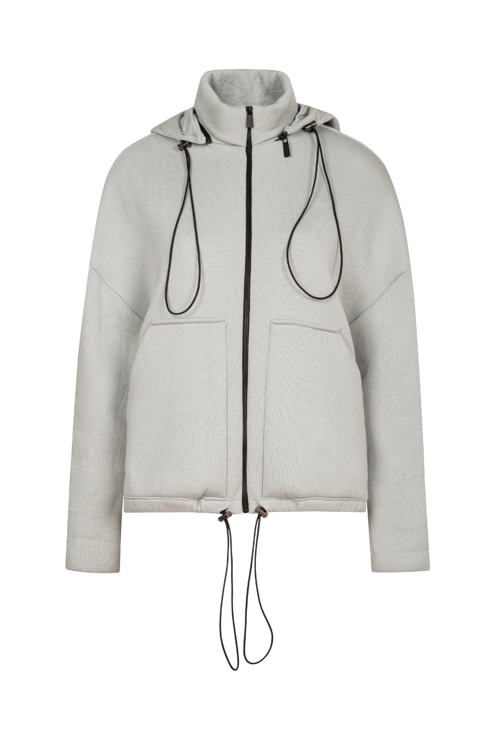 Coven - Casaco Tricot Neoprene Ilita Cinza