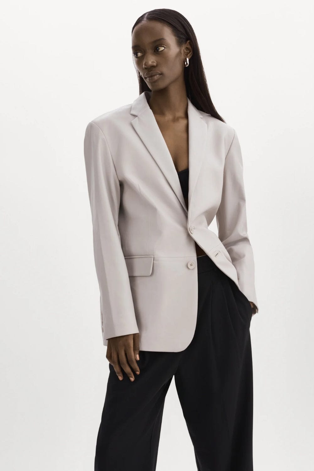 Lamarque - Blazer Couro Felina Gelo