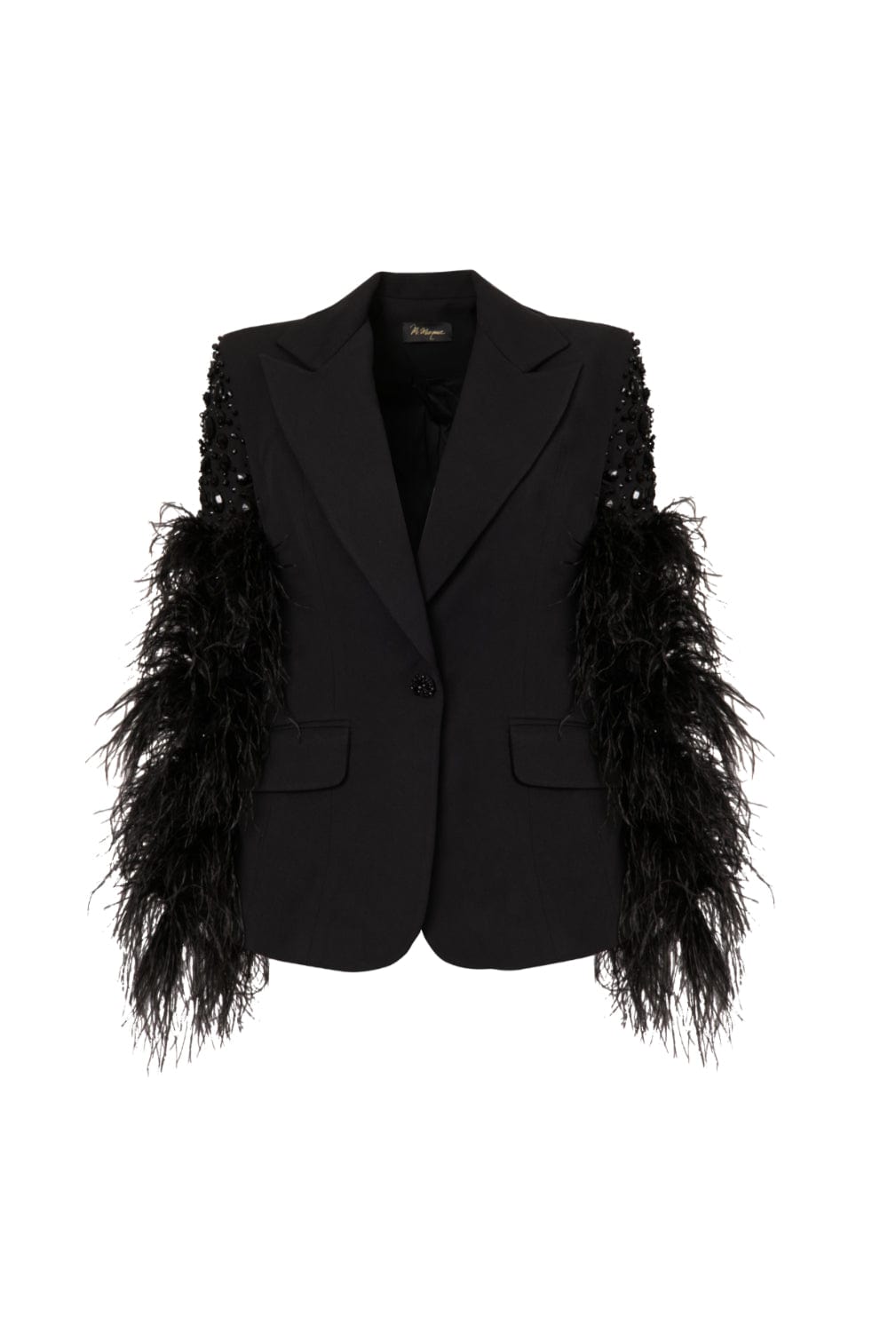 M Marquise -  Blazer de Crepe Italiano Adelina Preto