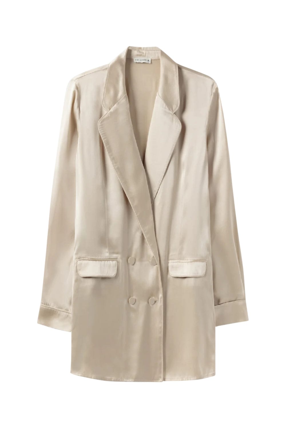 Silk Laundry - Blazer Relaxed Seda Bias Bege