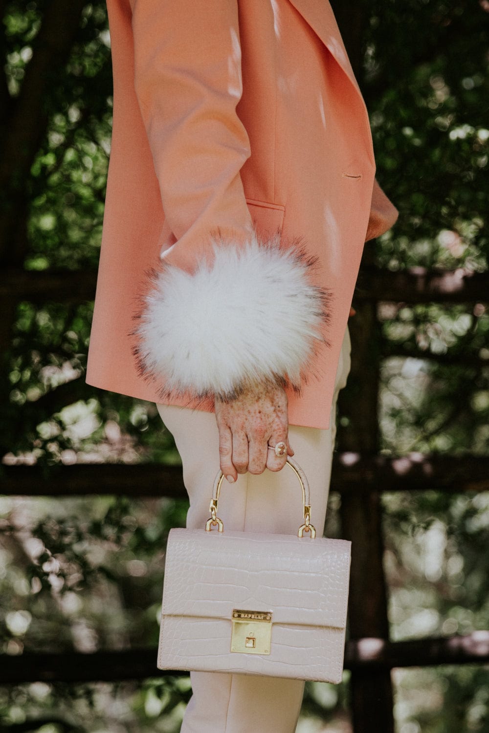 Bolsa Kate de Couro 3 alças Rosa