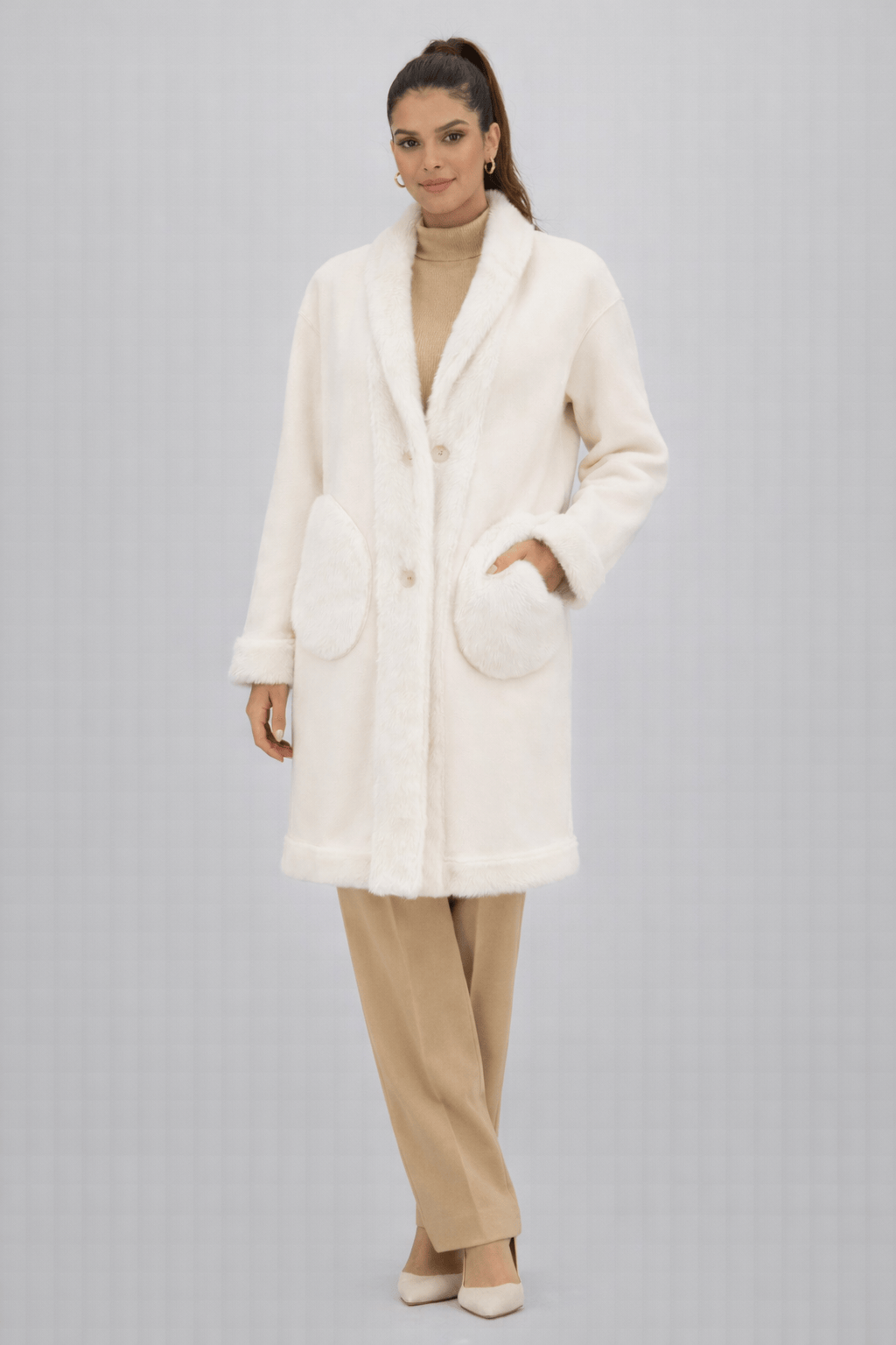 Alex Max - Sobretudo Alessia Massimo Off White