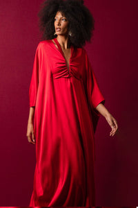 Glória Coelho - Vestido Longo Isabella Fiorentino Marrocos Vermelho