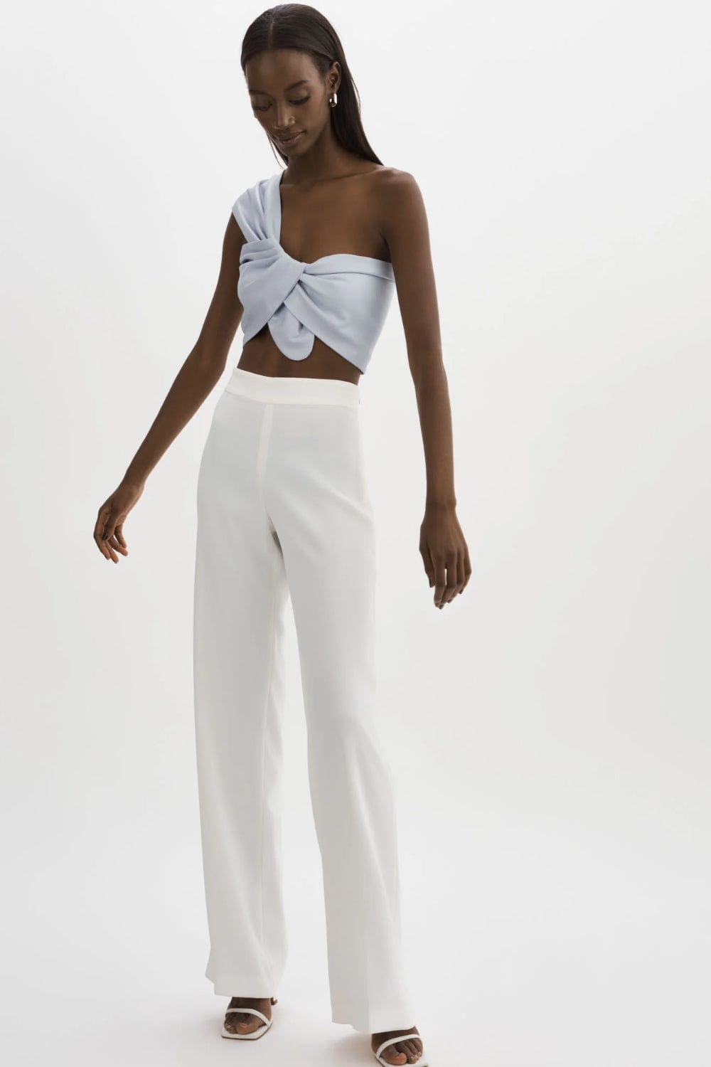 Lamarque - Top Couro Jolie Azul Claro