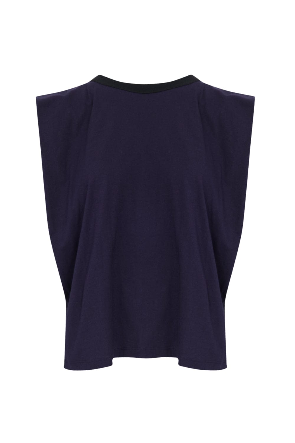 Glória Coelho - Blusa sem Manga T-shirt Ombreira  Muscle Tee Azul Marinho