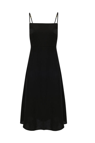 Lenny Niemeyer - Vestido Midi Viscolinho Preto