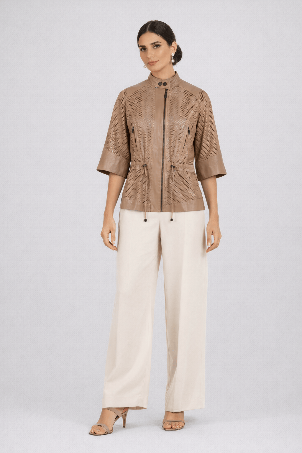 Madre Reina - Jaqueta Parka Couro Milena Avelã