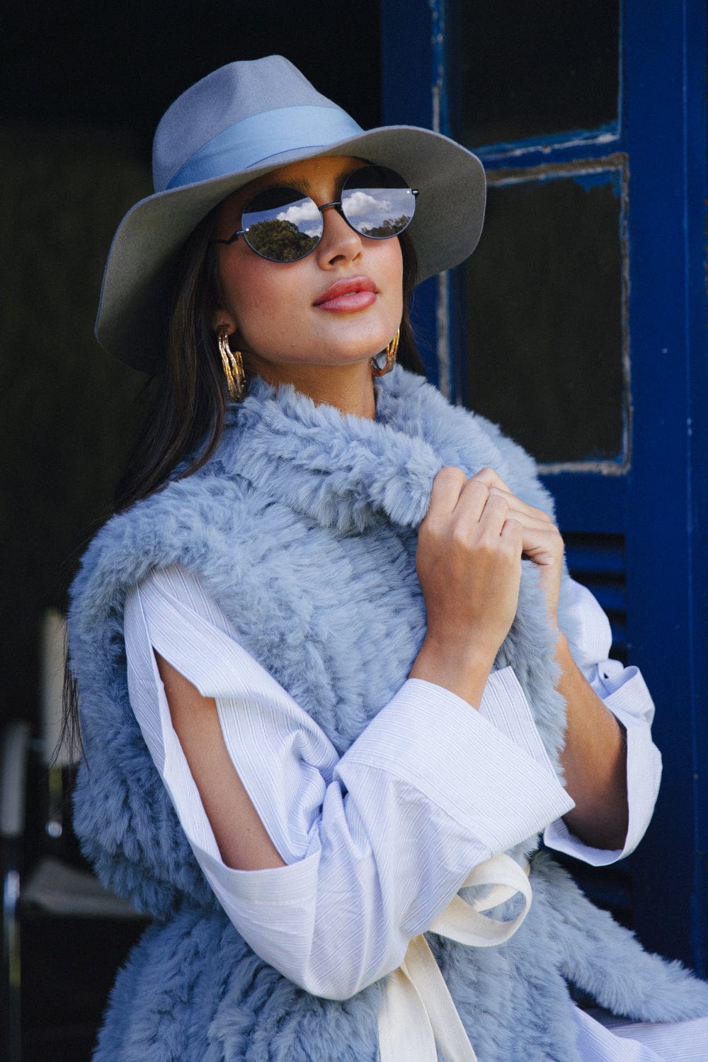 Alex Max - Colete 3/4 Sintético Azul