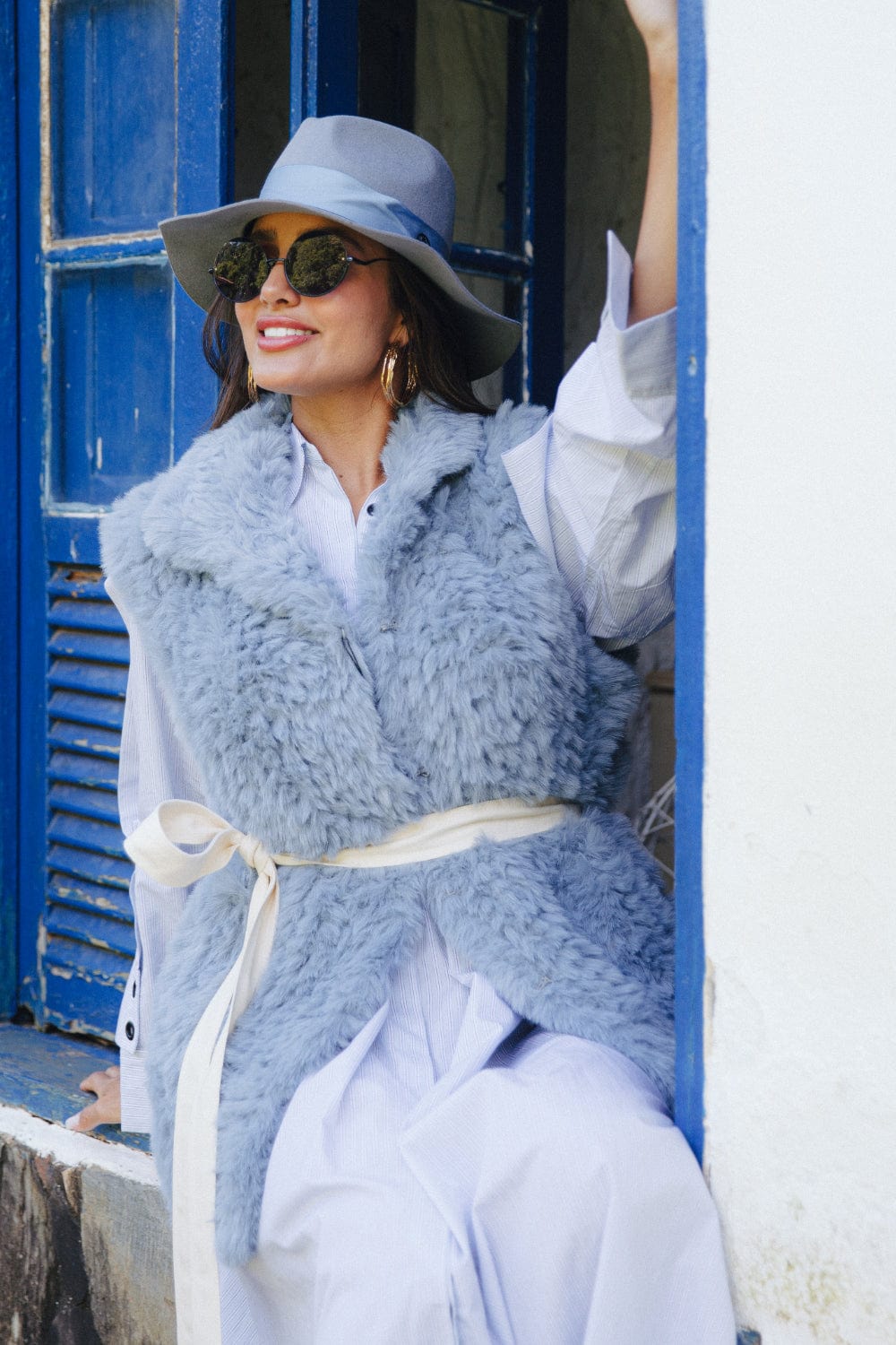 Alex Max - Colete 3/4 Sintético Azul