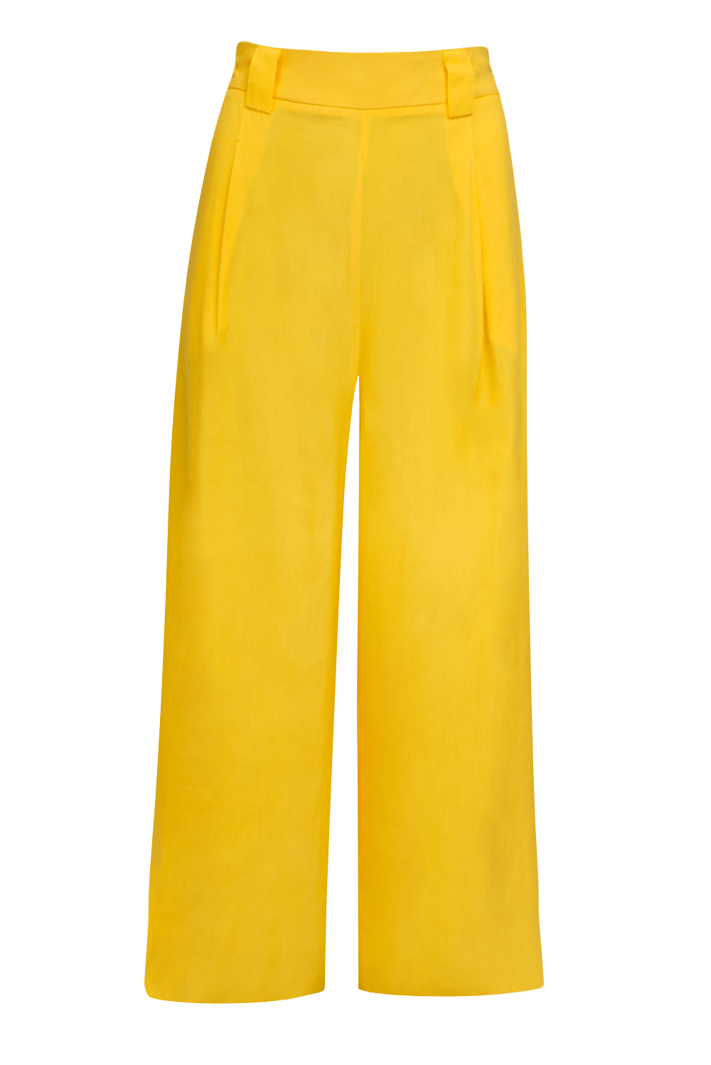 L'Cecci - Calça Pantalona Cintura Alta Amarelo