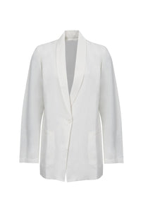 Lenny Niemeyer - Blazer Viscolinho Alfaiataria Gola Virada Off White