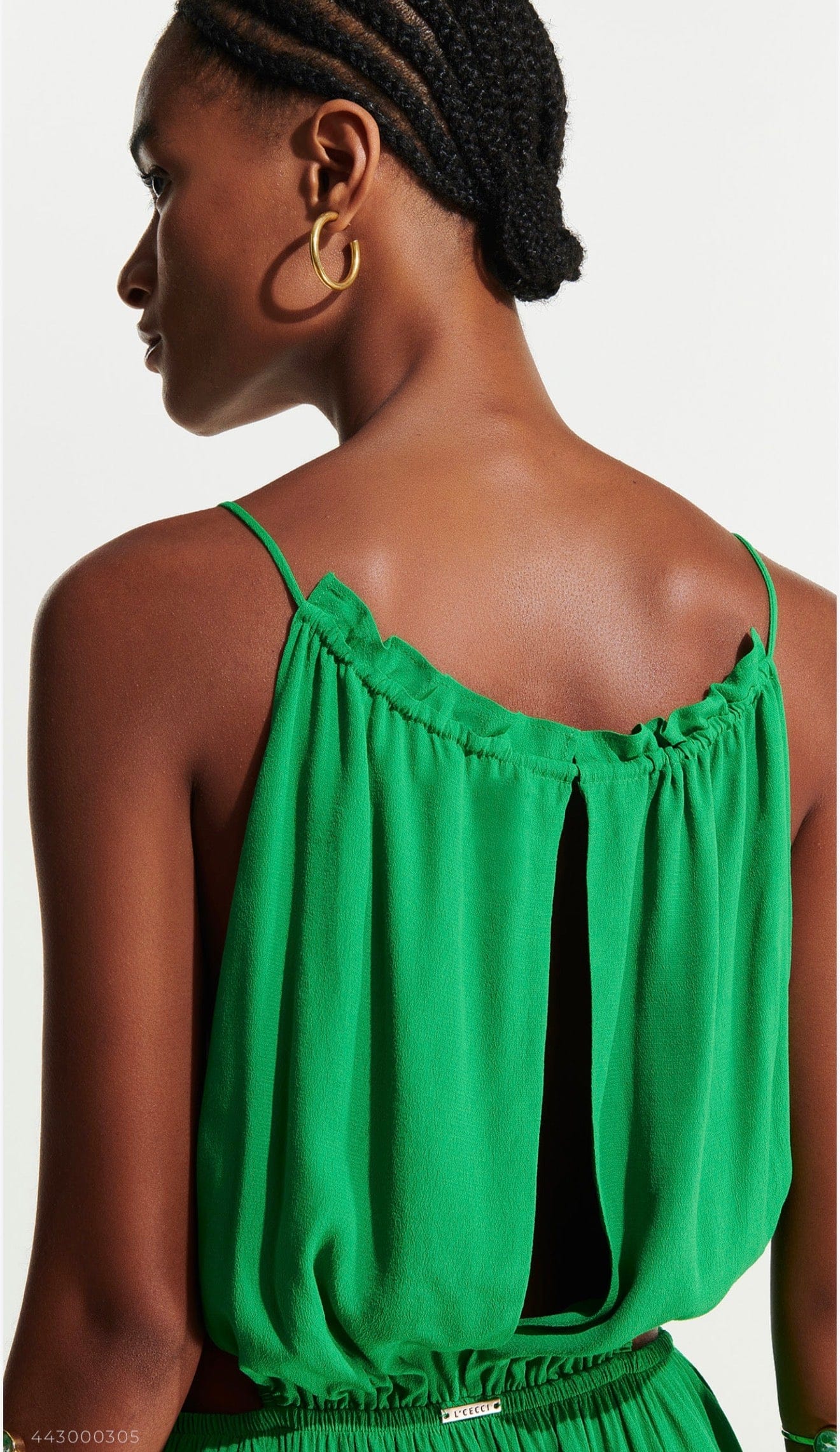 L'Cecci - Vestido Longo em Viscose Verde