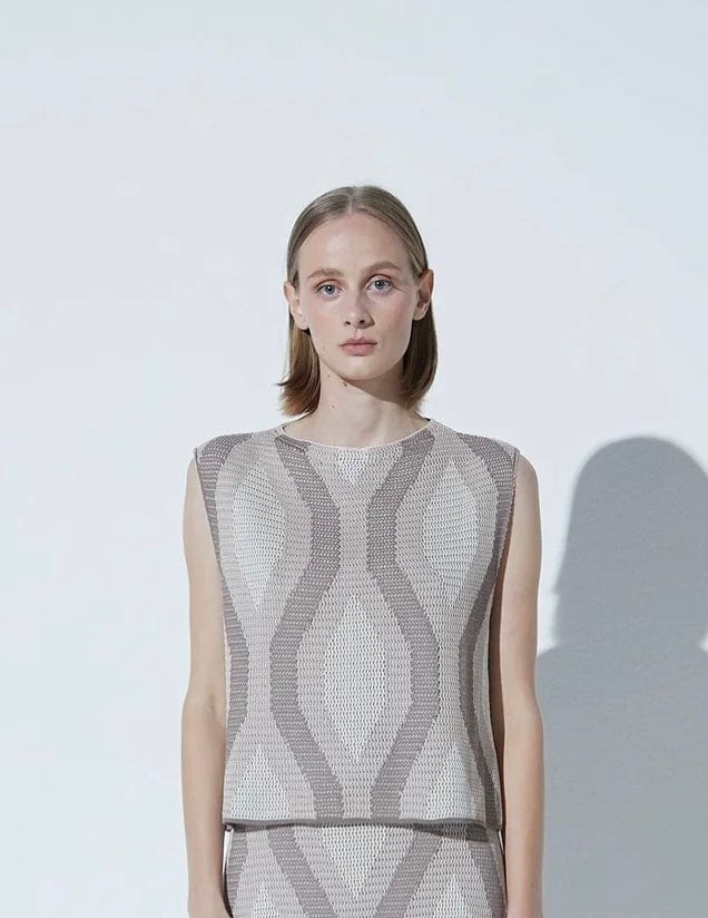 Viviane Furrier - Blusa em Tricot Jacquard Mosaico