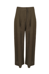 Lenny Niemeyer - Calça Pantalona Cintura Alta Granito
