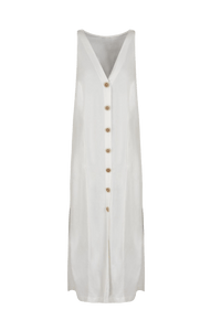 L'Cecci - Vestido Midi Viscolinho Off White