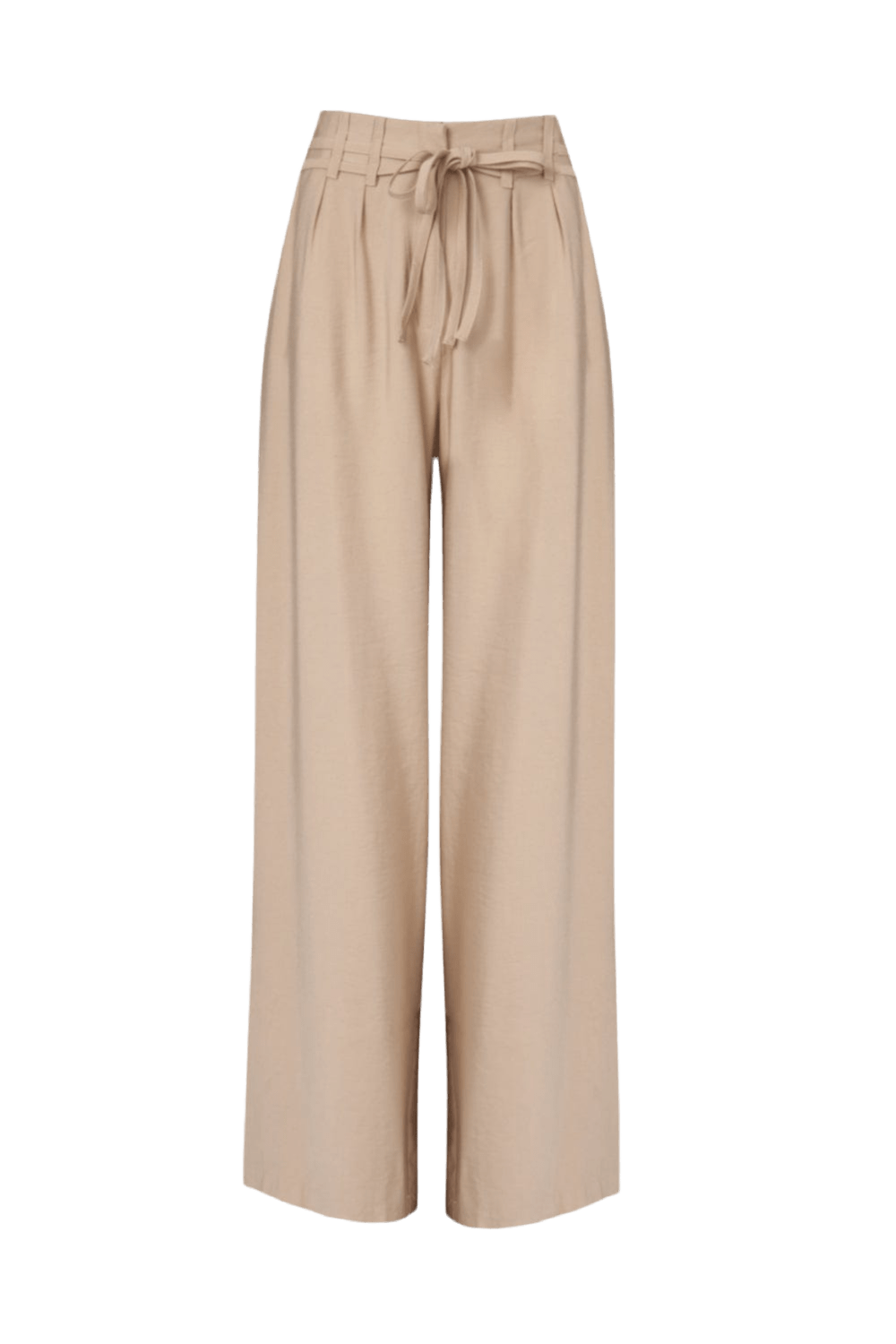 MOB - Calça Pantalona Passante com Faixa Alfaiataria Bege