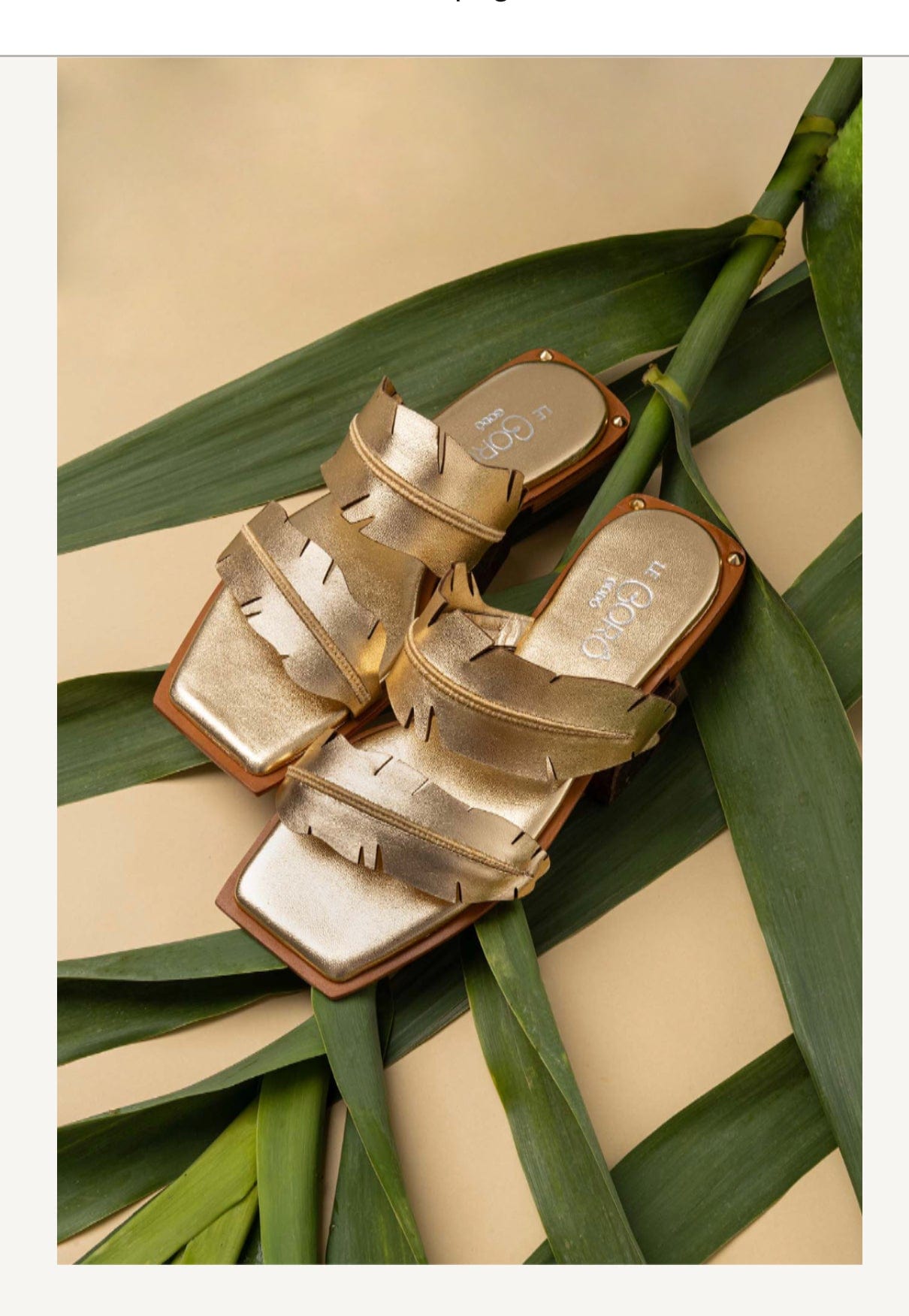 Le Borô - Rasteira Flat Bananeira Dourada