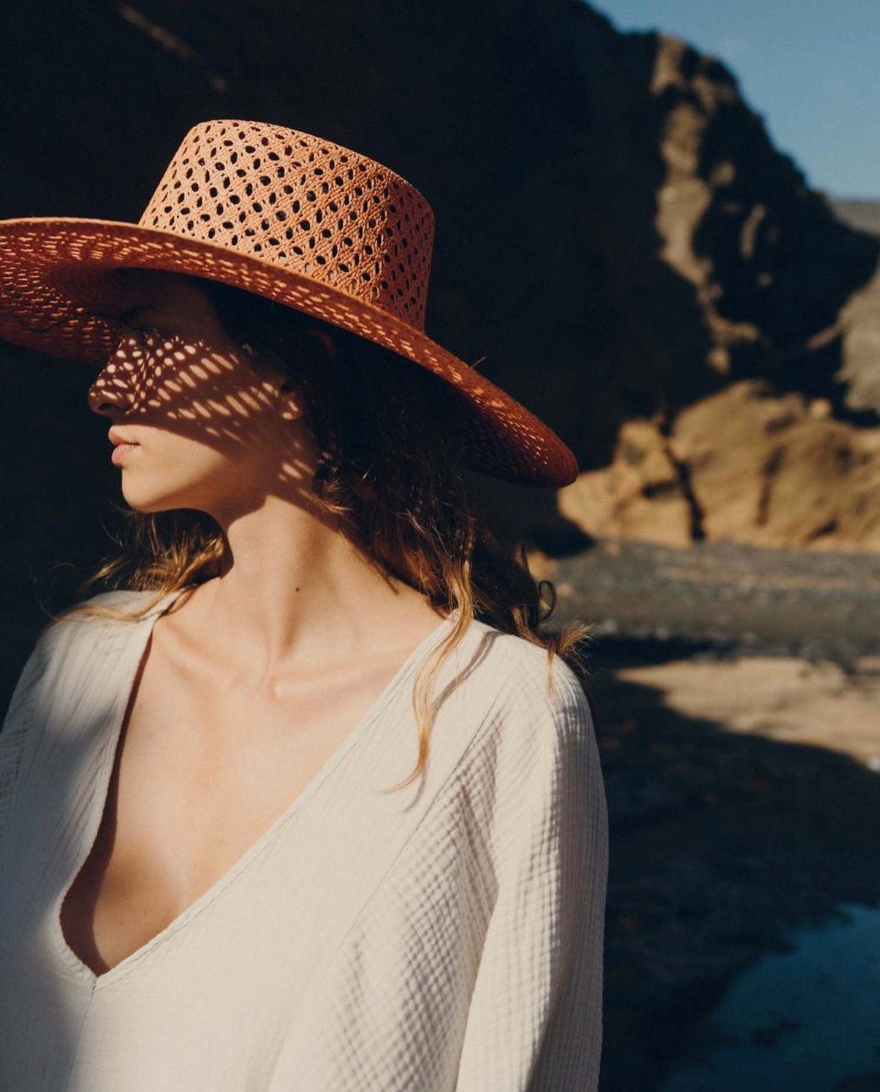 Van Palma - Chapéu de Palha Natural Opale JR 1 Laranja