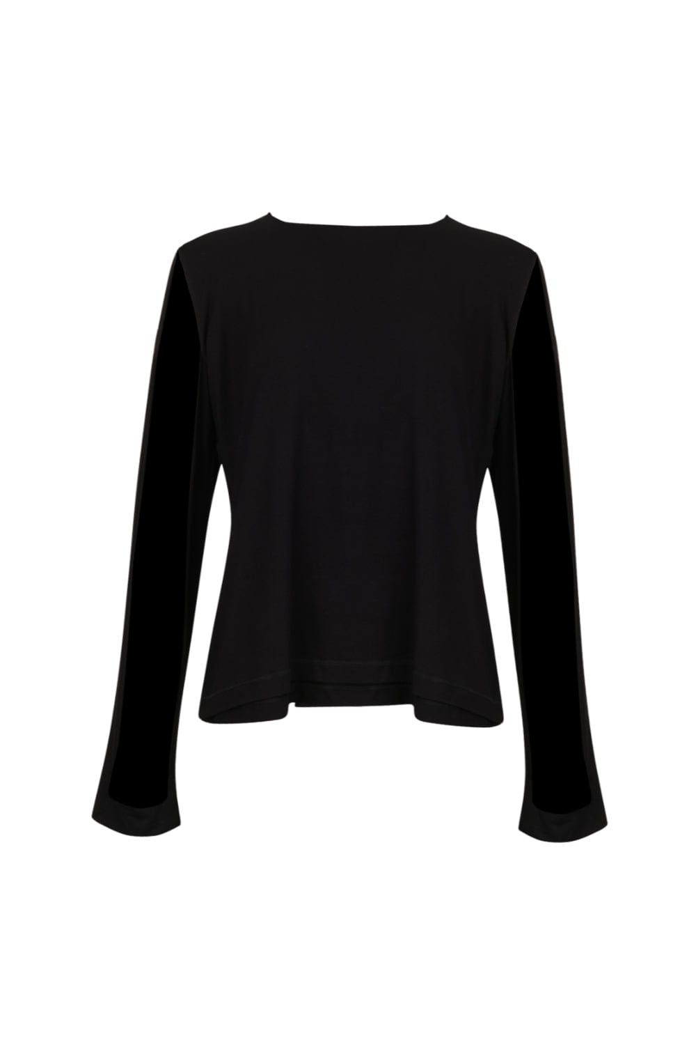 Glória Coelho - Blusa Manga Longa Vazada com Ombreira Preto