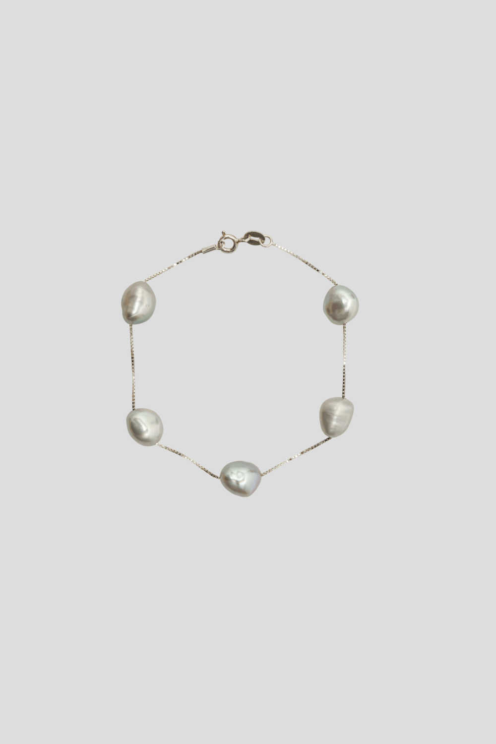 Pulseira Pérolas Josefina Cinza