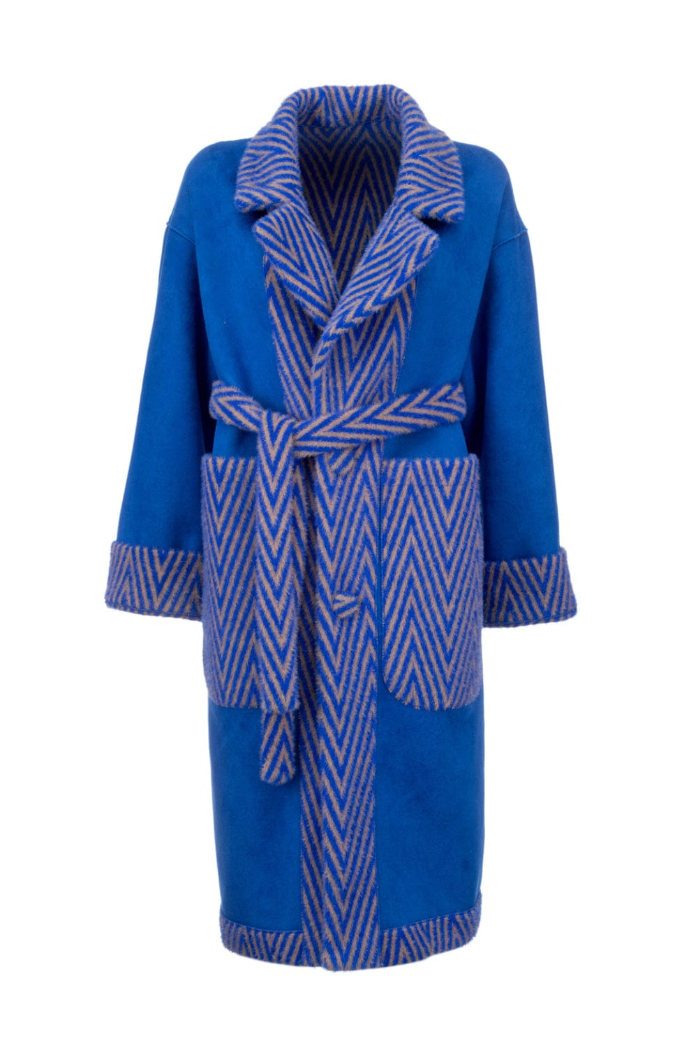 Alex Max - Casaco 7/8 Dupla Face  Azul