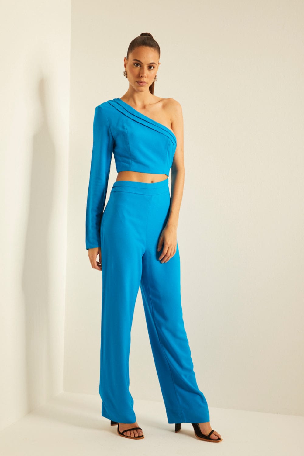 L'Cecci - Macacão Um Ombro Só Azul