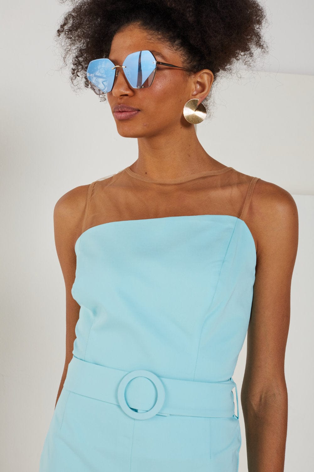 Access - Blusa sem Mangas com Detalhe Transparente