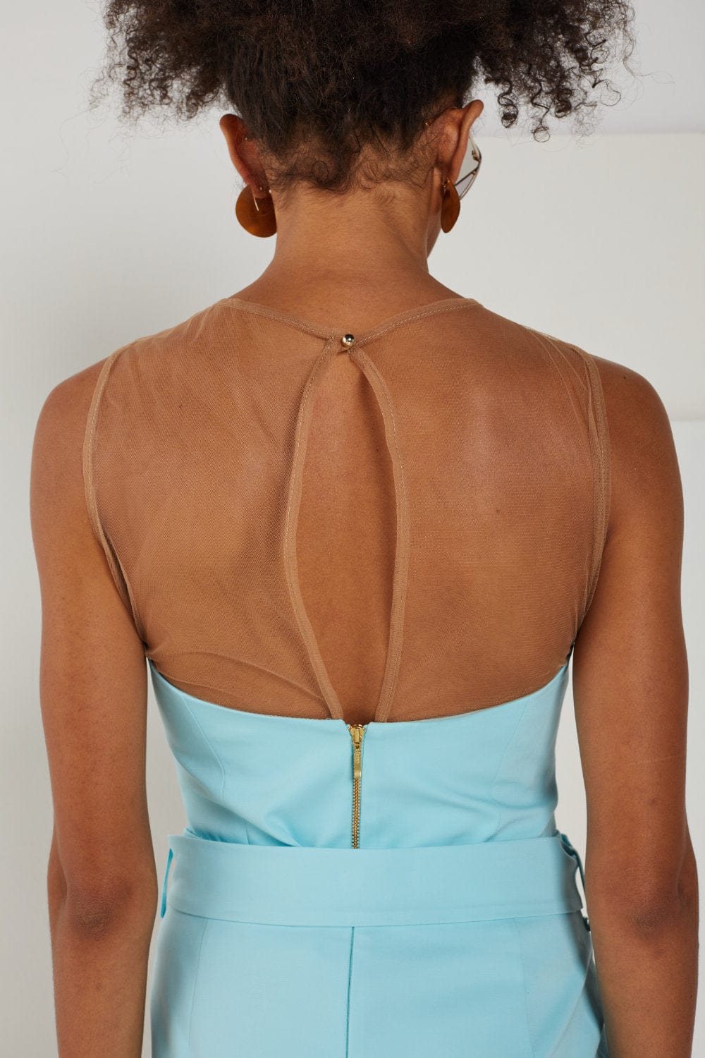 Access - Blusa sem Mangas com Detalhe Transparente