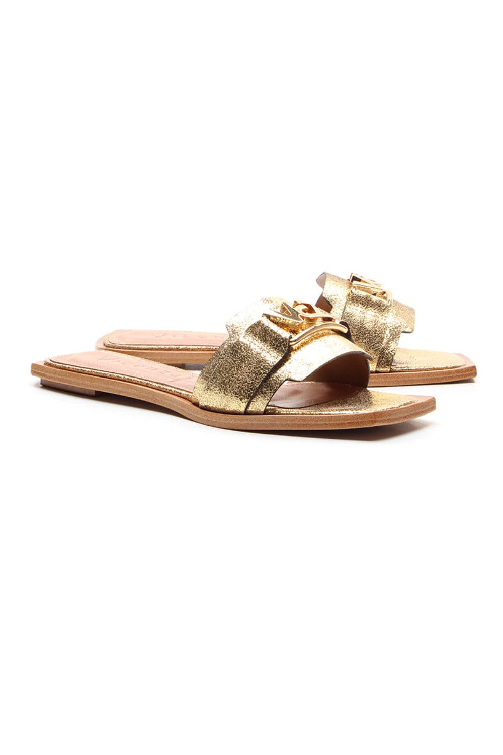 Vicenza - Sandália Rasteira Michigan Dourada