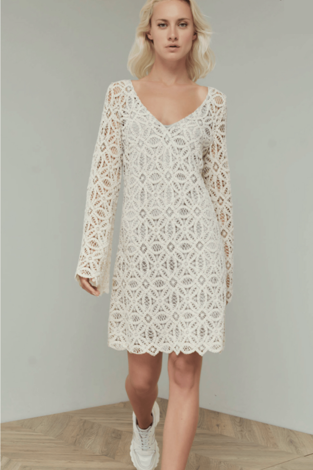 Access  - Vestido Curto Renda Branco