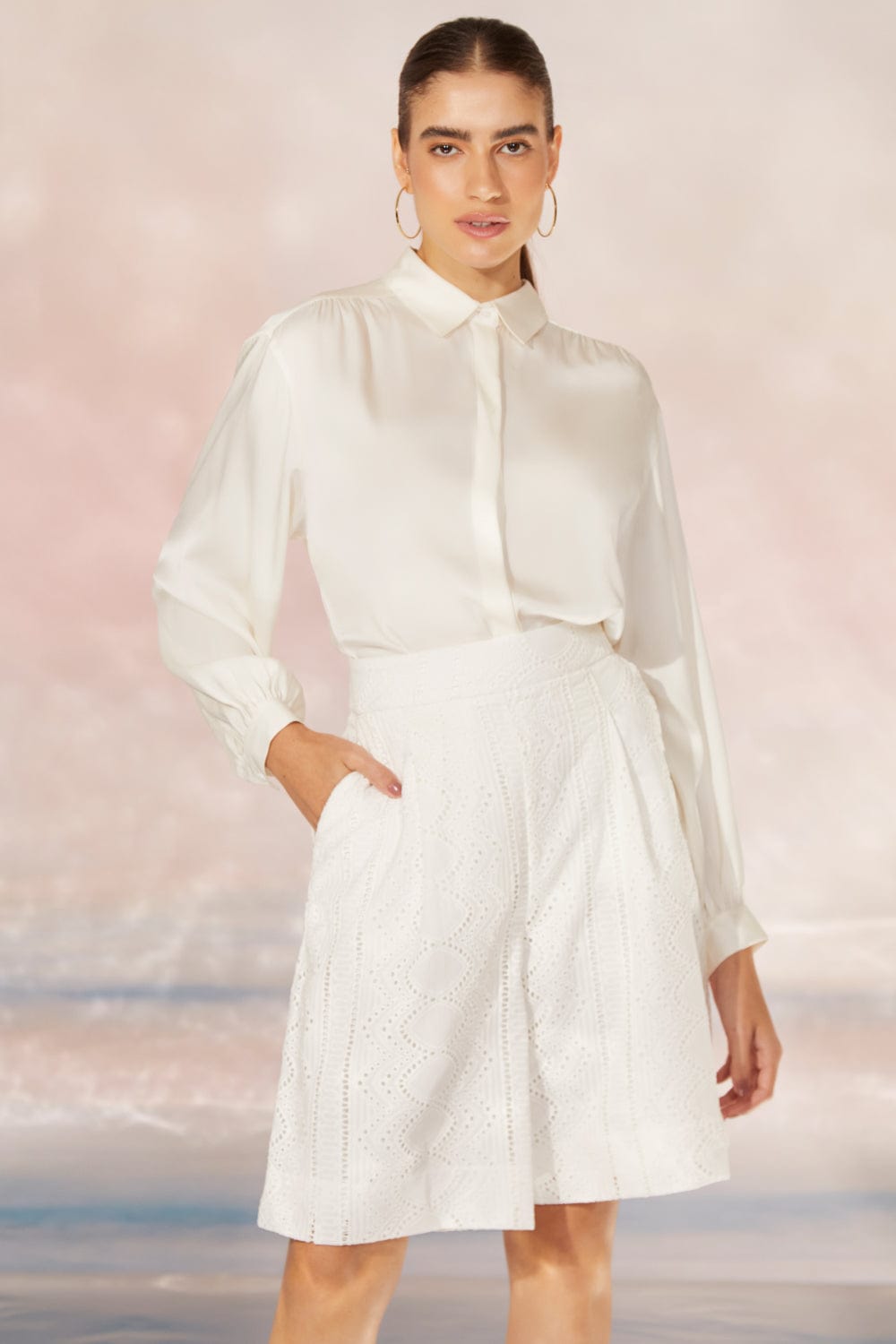 L'Cecci - Bermuda Laise Off White