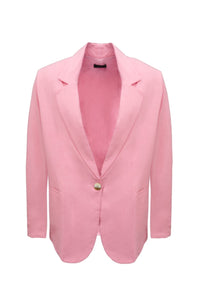 L'Cecci - Blazer Alfaiataria Viscolinho Rosa