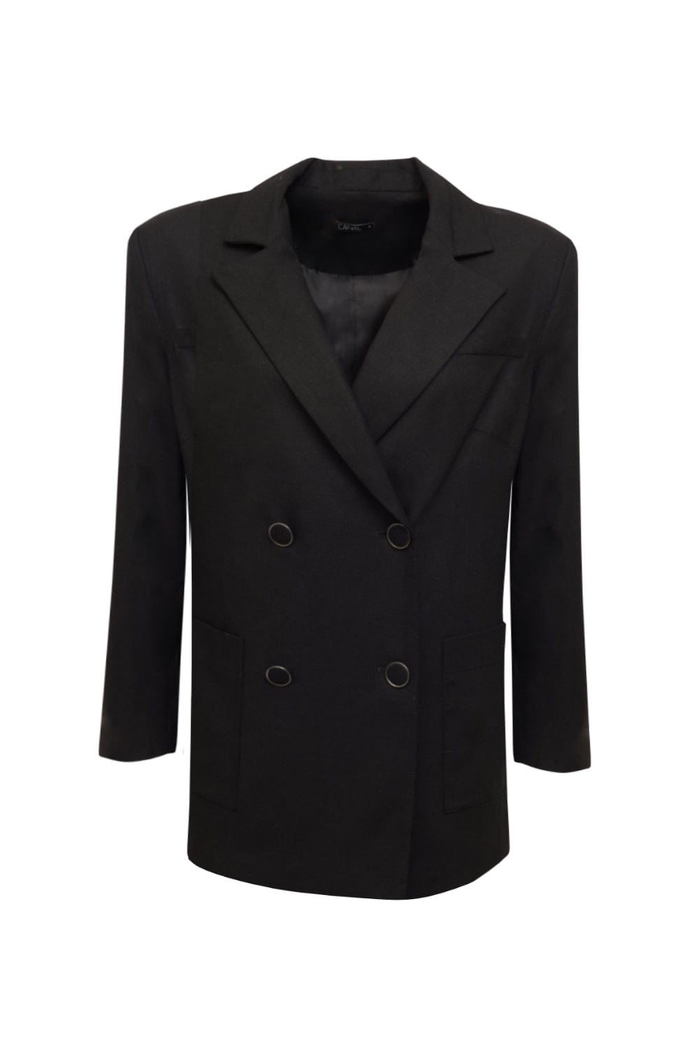 Canal - Blazer Ombreira Viscolinho Preto