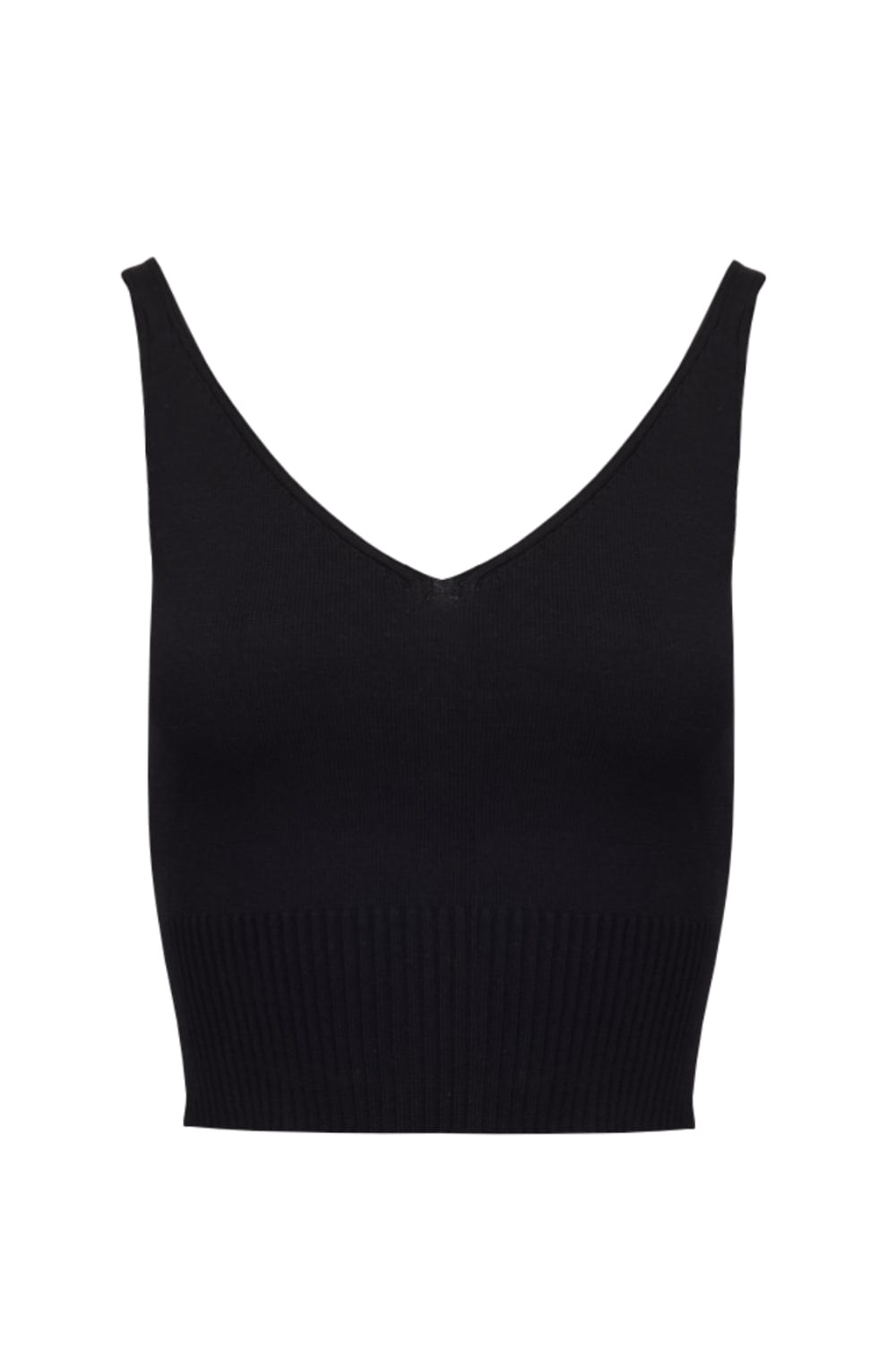 Viviane Furrier - Blusa Cropped Decote V em Tricot