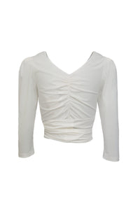 Coolrated - Blusa Cropped Faixa Tricoline Branco