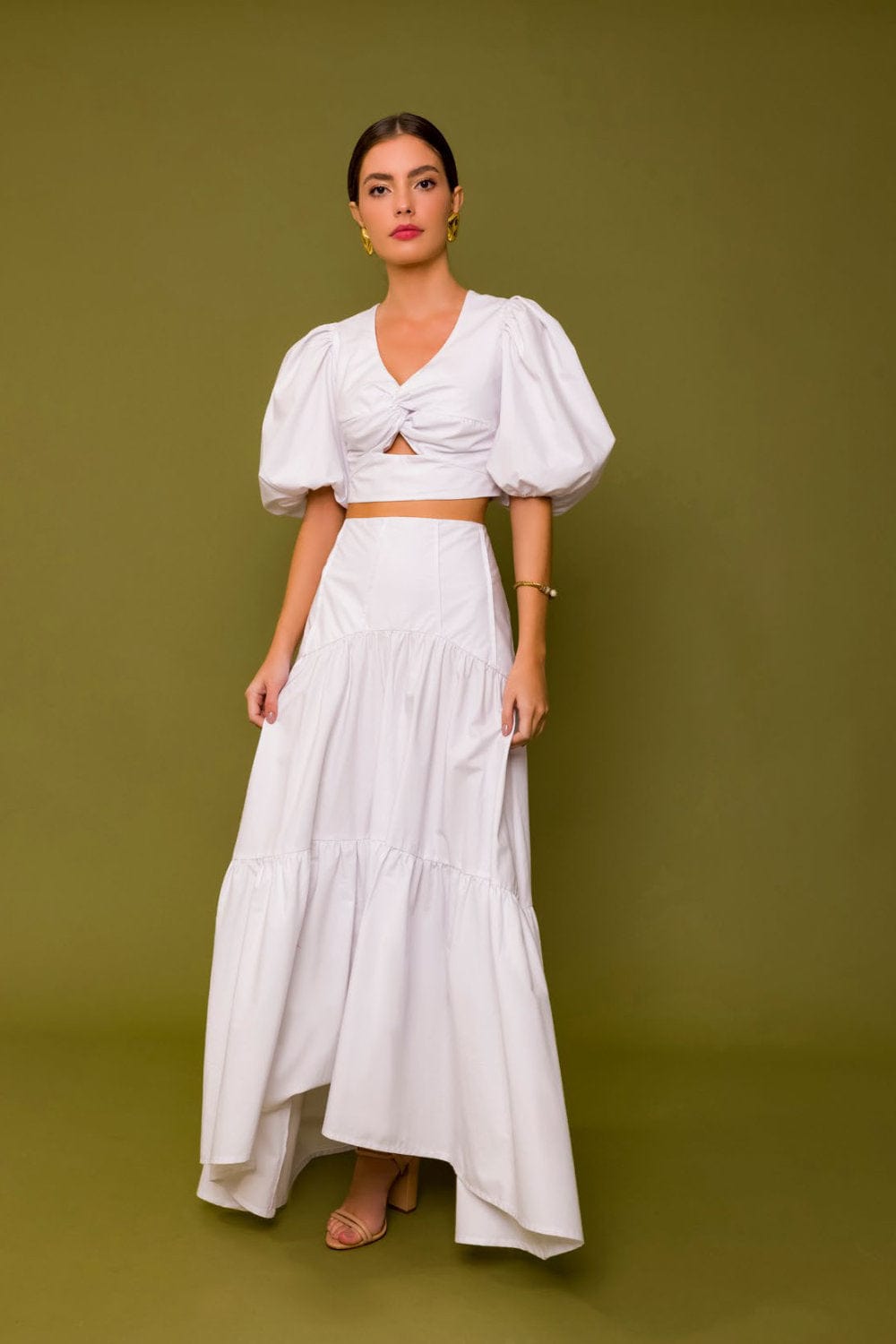 Lalibela - Blusa Cropped Manga Bufante Marie Curie