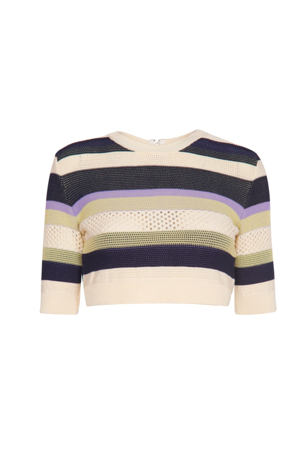 Coven - Blusa Cropped Tricot Listrado